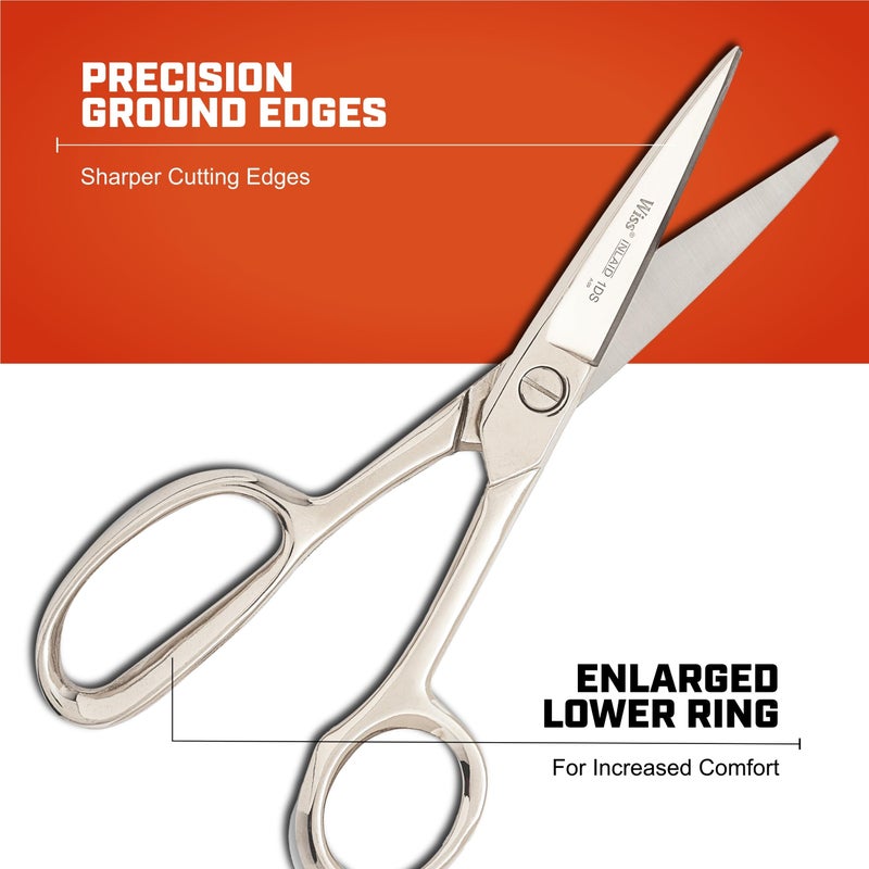 Wiss Crescent Wiss 8-1/2" Industrial Inlaid Shears - Professional Poultry Cutting Scissors - Heavy Duty Hand Tool - 1DSN - Image 3